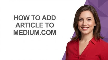 How to Add Article to Medium.com - AshleyHowTo