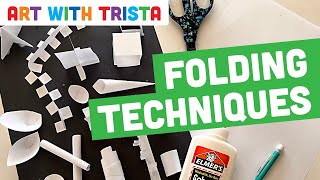 Paper Folding Techniques for 50 Forms Relief Sculpture Lesson - Art With Trista