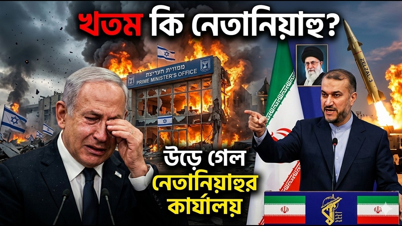 খতম কি নেতানিয়াহু? উড়ে গেল নেতানিয়াহুর কার্যালয় । Netanyahu's last moments । IRGC । Trump