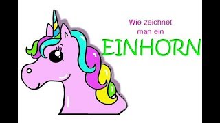 Wie zeichnet man ein Einhorn. Kawaii Zeichnen und Malen für Kinder (Unicorn)