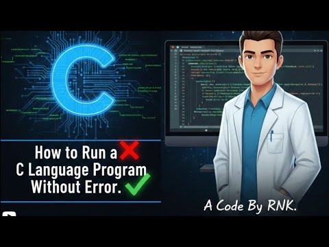 How to run a simple C language program without error || By RNK