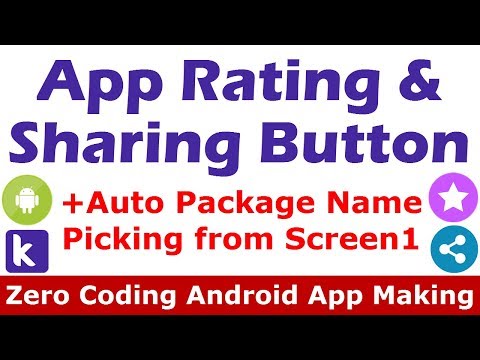 App Sharing and Rating Button Creation | android.intent.action.VIEW | Activity Starter- Package Name