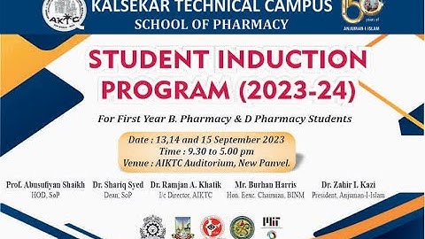 First Year B.Pharmacy Student Library Induction Programme 2023