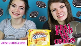 REAL FOOD vs OREOS Switch Up Challenge! /JustJordan33