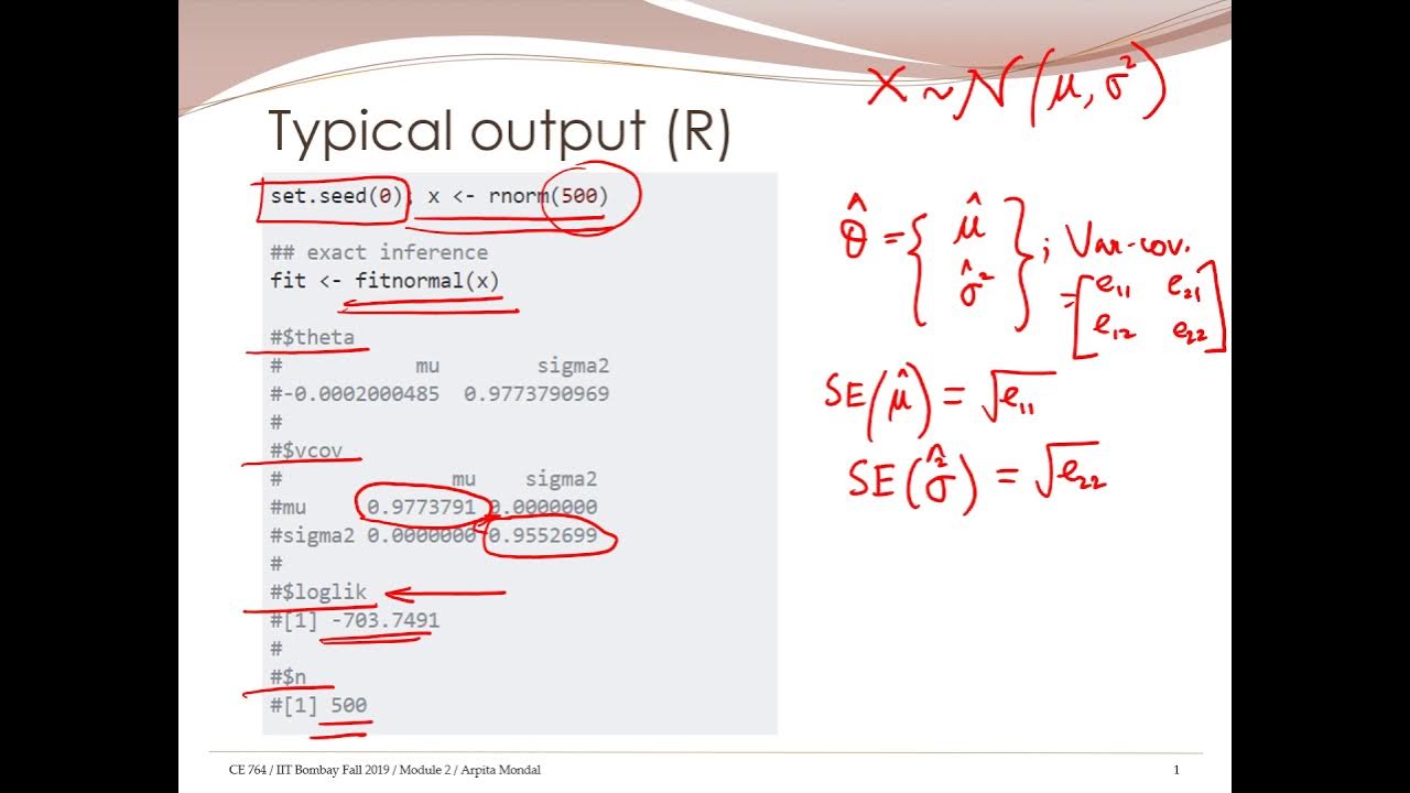 Using R and Matlab for Fitting a Distribution Understanding Outputs