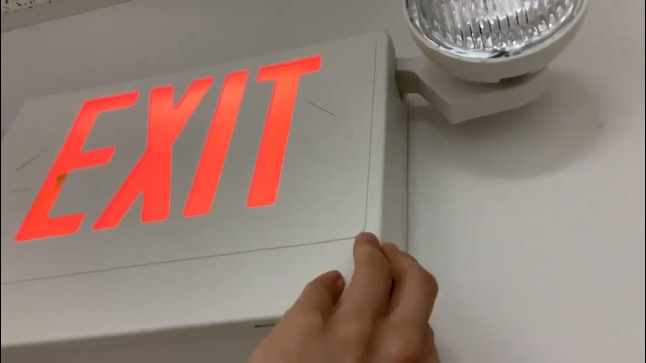 Exit sign test w/emergency lights YouTube