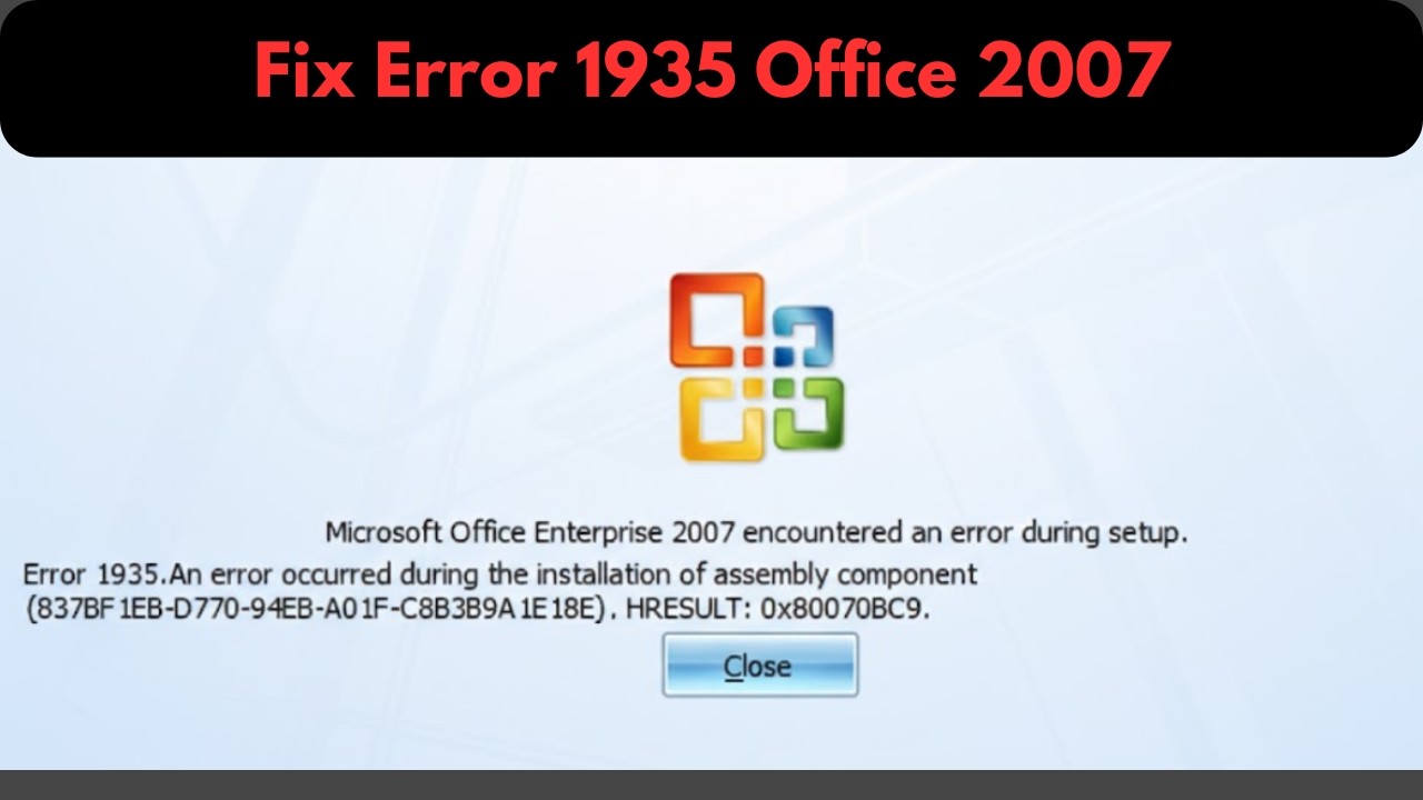 FIXED: Office 2007 Error 1935 "An error occurred during installation"