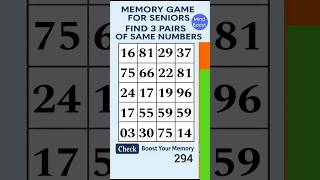 Quick Brain Boost for Seniors | Stay Sharp &amp; Match the Numbers