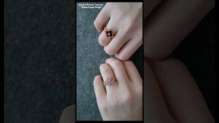 Kristal tasarım yüzük. Bicone crystal beaded ring tutorial. Beading tutorial. #shorts #short