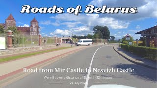 Roads of Belarus 4K | Road from Mir Castle to Nesvizh Radziwiłł Castle