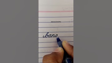 how to write"banana"in cursive writing#shorts#ytshorts#like#subscribe#banana#fruit#calligraphy