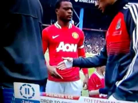Suarez refusing Evra's handshake.
