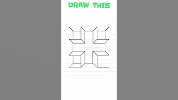 how to draw 3D step by step | very easy | with dimension #3D #shorts #drawing #art