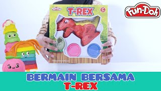 Fun Doh T-Rex Lilin Cetak Platisin Cetakan Dino Rex Dinosaurus Hewan Purba Lucu Mainan Anak FunDoh Candle Toys