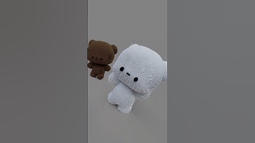 Milk & Mocha bear 3D Characters W/ Cinema4D #hair #simulation