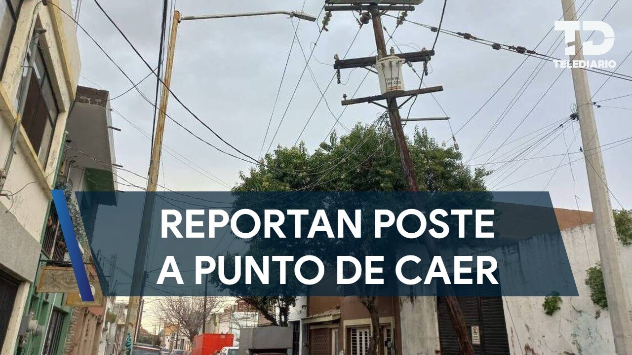 Poste inclinado deja sin luz a vecinos de la colonia San Sebastián en ...