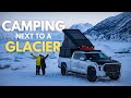 Winter camping in alaska  stuck in snow epic camp by glacier  part 1 s1e3  conquest overland