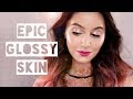 Glossy skin makeup  a seriously glowy tutorial  karima mckimmie