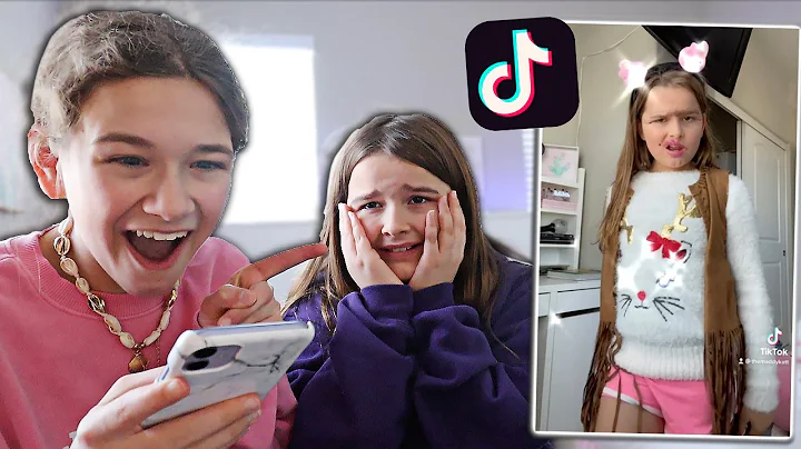 REACTING TO MY LITTLE SISTER'S TIK TOKS DRAFTS!! *...