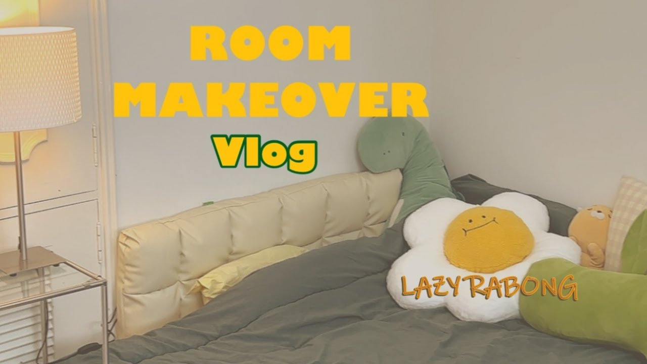 eng) vlog 룸메이크오버, 자취브이로그, 게으른infp 봄맞이 대청소 | pinterest inspired room makeover