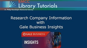 Research Companies with Gale Business: Insights