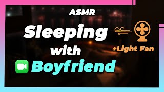 ASMR SLEEPING ON FACETIME with your BOYFRIEND with satisfying fan sounds 5 HOURS