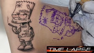Simpsons Tattoo Time Lapse #thesimpsons #bartsimpson #timelapse #tattoo