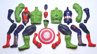 Assemble Marvel Toys  CAPTAIN AMERICA, HULK And SPIDERMAN  Avengers Superheroes Assemble Toys