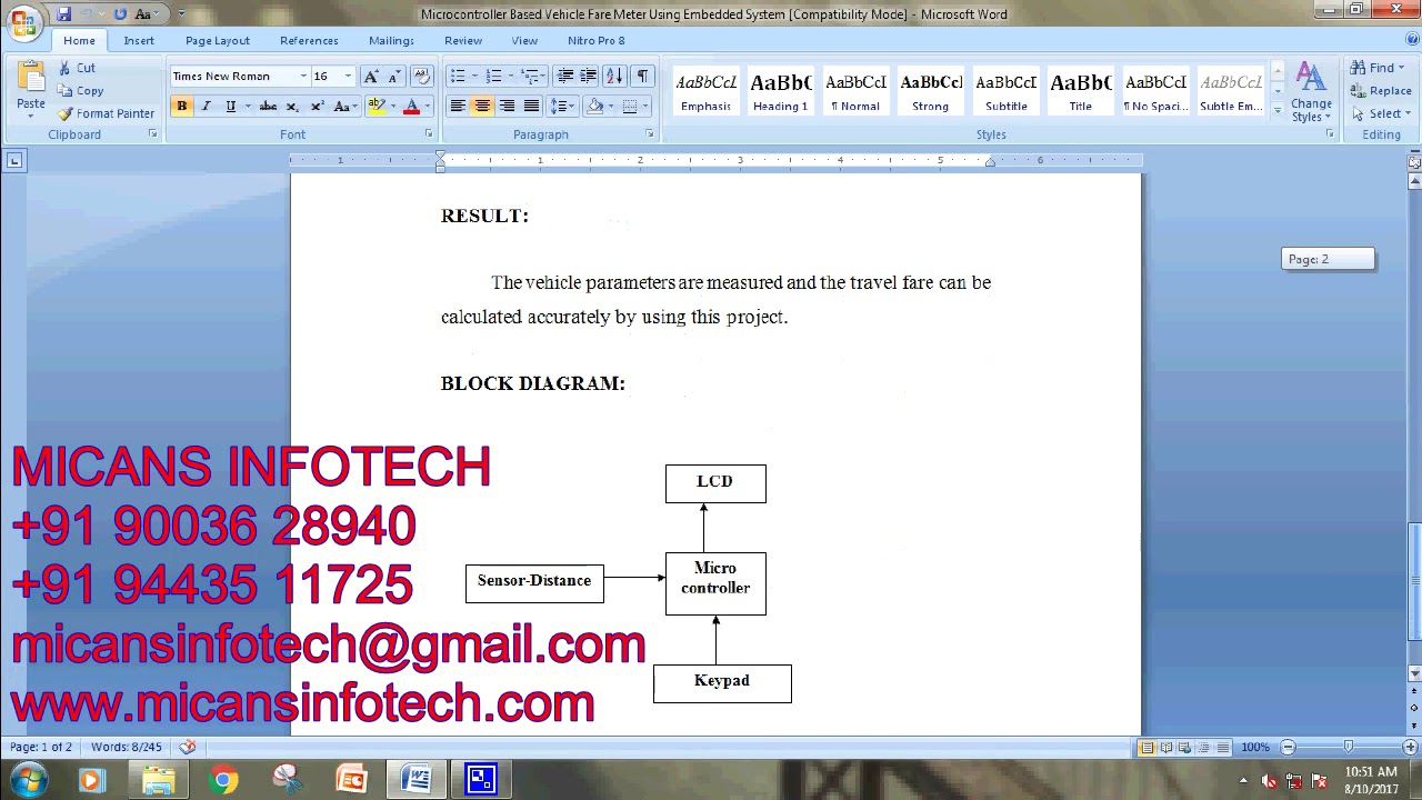 MICROCONTROLLER BASED VEHICLE FARE METER USING EMBEDDED SYSTEMS