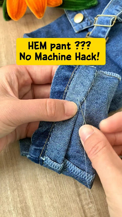 Make Long Pants Shorter | How to Hem Pants Without a Sewing Machine #shorts #sewing #diyfashion