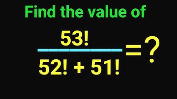 Math Olympiad practice l A Nice Factorial Problem #youtube #mathmatics