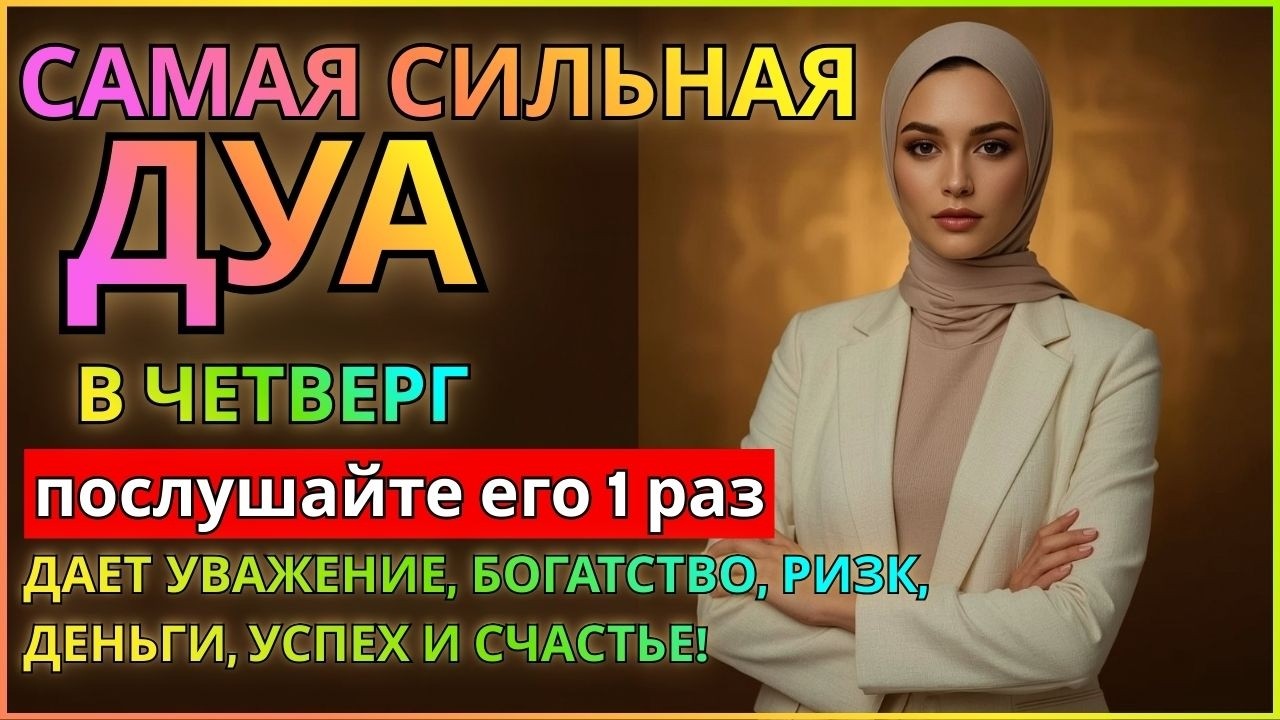 САМАЯ СИЛЬНАЯ ДУА В ЧЕТВЕРГ! РИЗК, БОГАТСТВО, УСПЕХ, СЧАСТЬЕ!