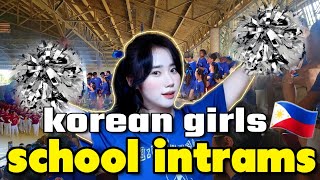 Korean girl experiences intramurals in Philippine school🇵🇭 |yell\u0026mob competition