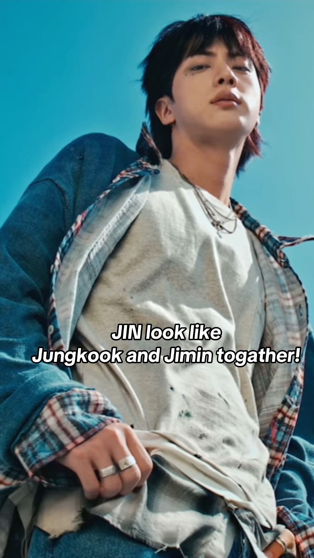 Jin fashion and style inspiration from who? ? #jin #jungkook #jimin #bts #shorts