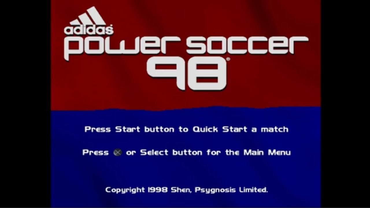 Adidas Power Soccer 98 - Sony PlayStation - Intro & Title Screen