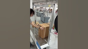 Automatic carton sealing and labeling machine that can automatically seal and label the carton.