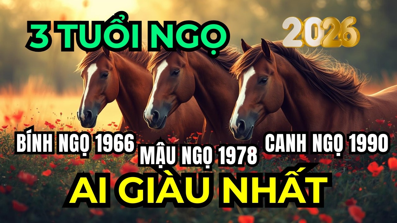 3 Tuổi Ngọ Ai Giàu có Nhất. Tuổi Bính Ngọ, Tuổi Mậu Ngọ hay Canh Ngọ Sẽ là con giáp May mắn năm 2026