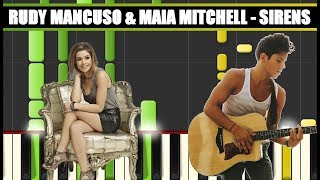 SIRENS (Rudy Mancuso & Maia Mitchell) Piano Tutorial / Cover SYNTHESIA + MIDI & SHEETS