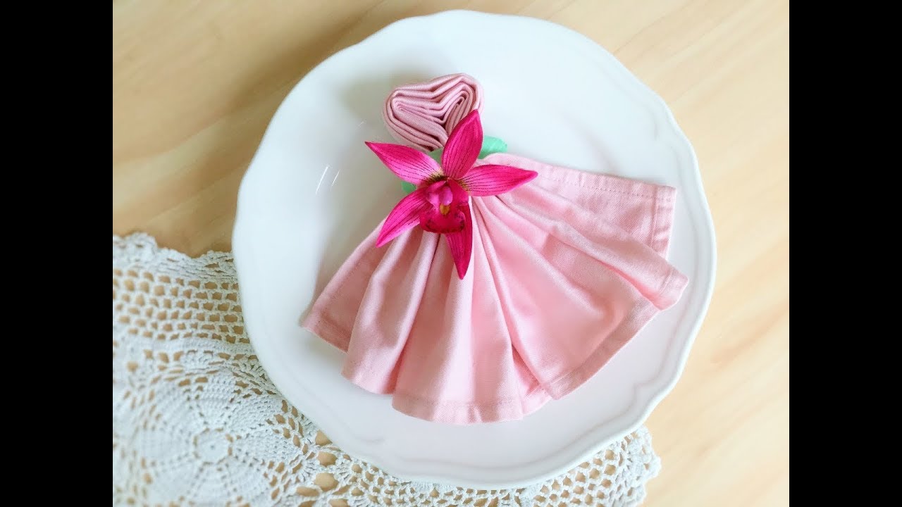 Princess dress napkin folding YouTube