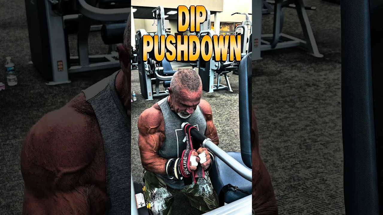 DIP PUSHDOWN FOR TRICEPS #triceps #workout #motivation #muscle #workouttips