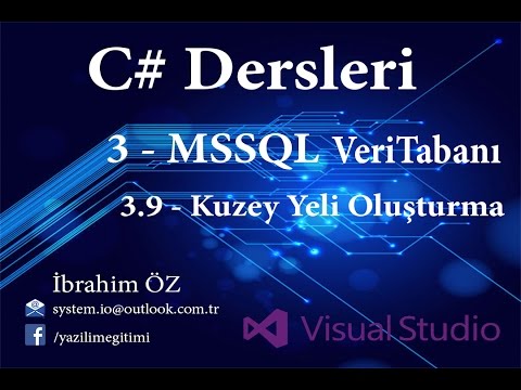 C# Dersleri 3 - MSSQL Veritabanı 3.9 - Kuzey Yeli Veritabanını Oluşturma