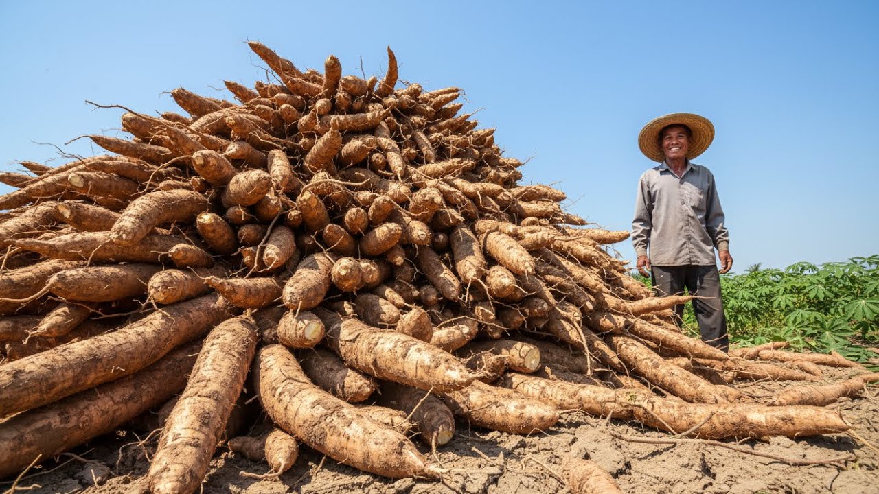 The Full Journey of Cassava: From Harvesting to Starch Processing | 4K