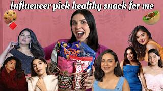 Influencers Pick Healthy Snacks For Me🥒🥙 Healthy Snack Test 👀 | Heli Ved