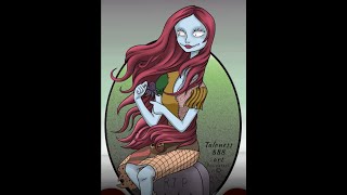 Sally  digital speed painting: Nightmare Before Christmas fan art. Happy Halloween!