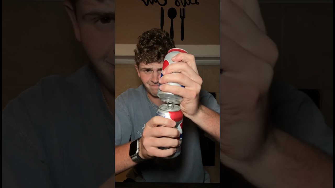Easiest way to open a can of soda pop!