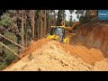 JCB Backhoe and Excavator DUO Working on this Mountain Road Project