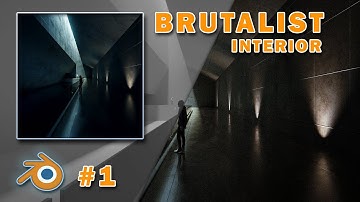 "Creating a Brutalist Interior in Blender | Time-lapse" #blender #cinematic #3dmodeling