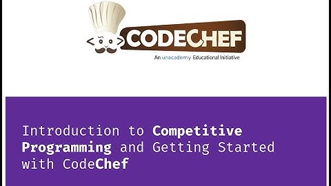Introduction to Competitive Programming - CodeChef NITT Chapter