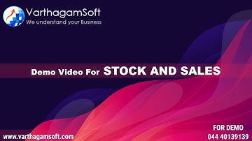Stock and Sales - Varthagamsoft - Tamil