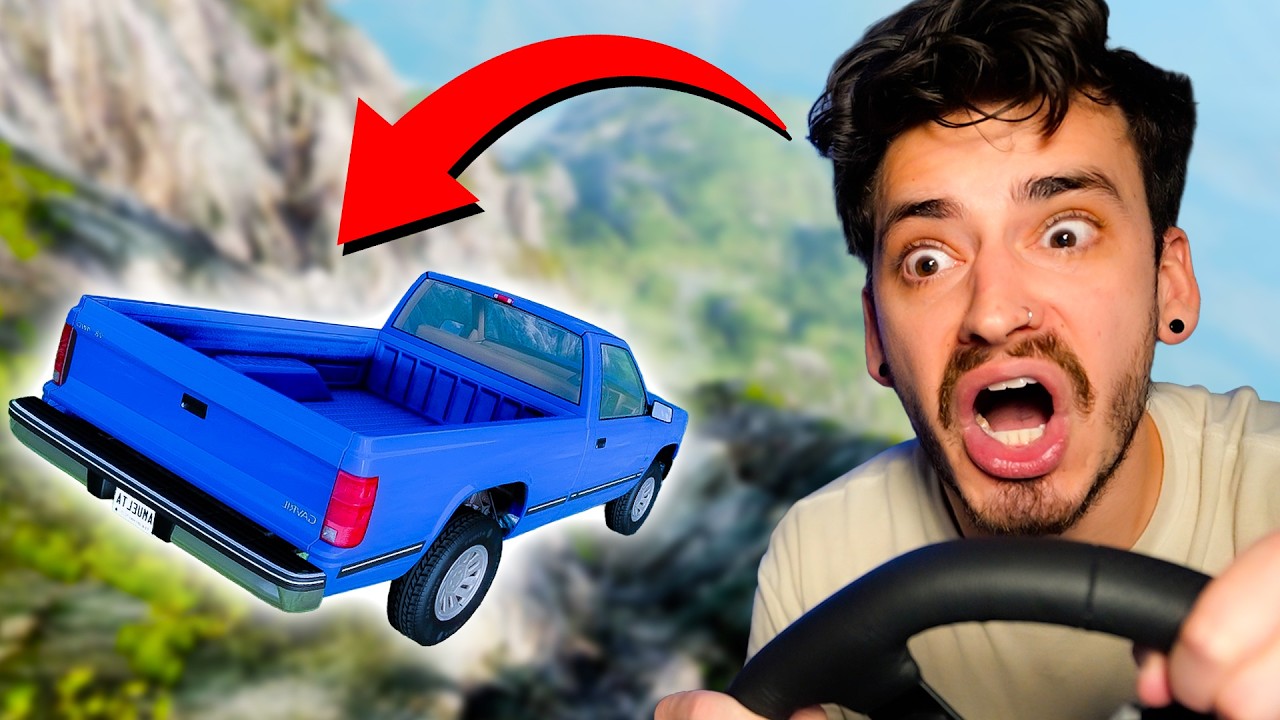 DRIVING MY CAR OFF A MOUNTAIN... (BeamNG Drive)